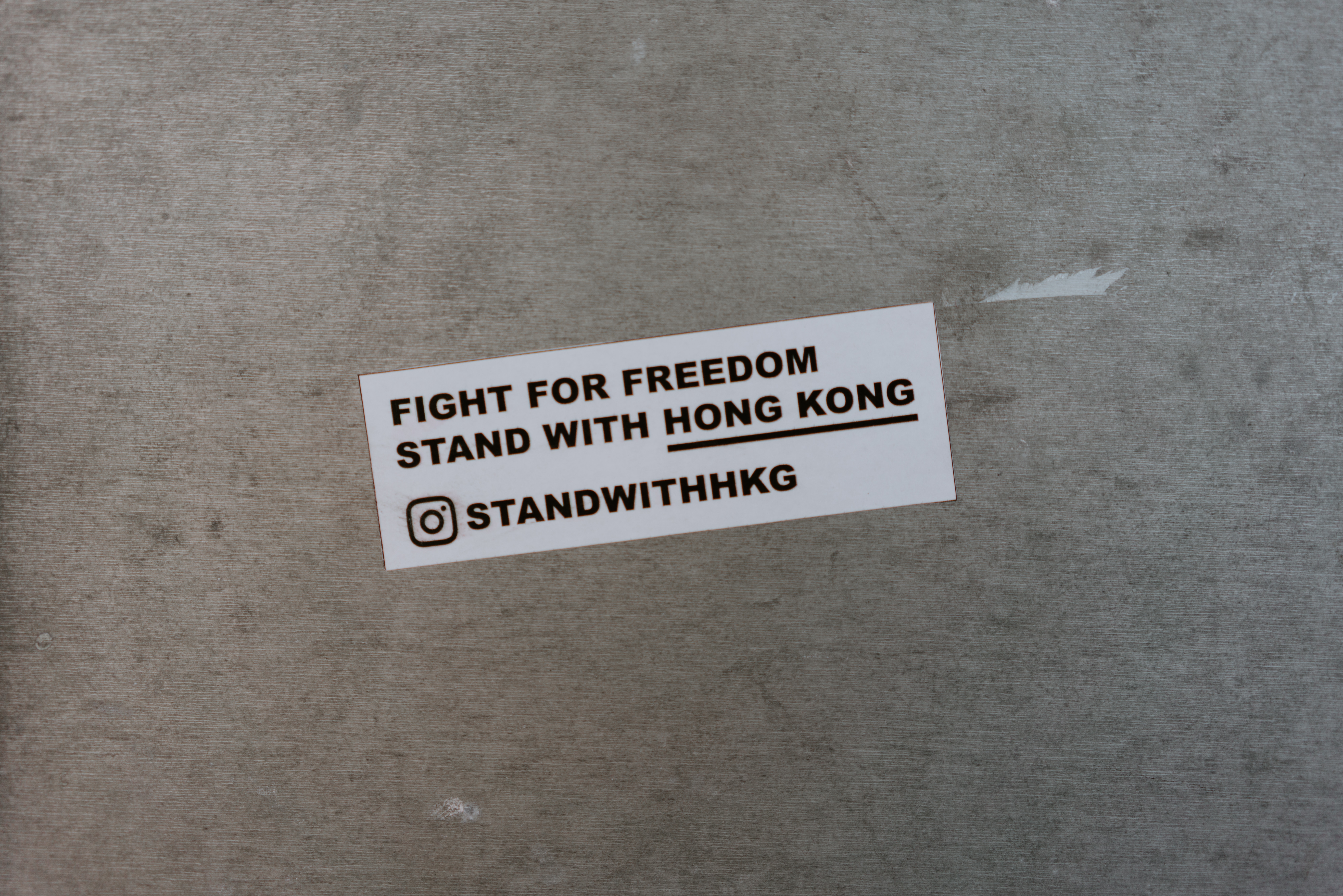 Fight for freedom stand with Hong Kong sticker